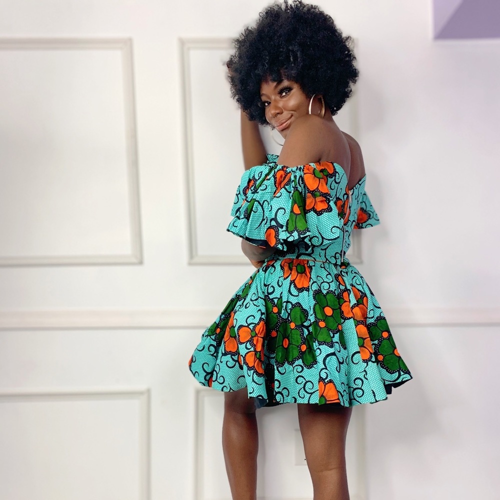 Blue Ruffle Set